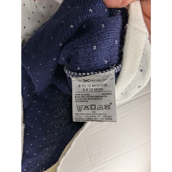 Janie and Jack Fair Isle Holiday Reindeer Sweater Dress - Picture 9 of 9